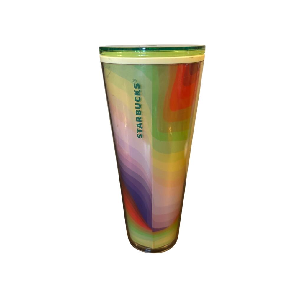 Starbucks 2025 Rainbow Waves Tumbler 24oz Venti Cold‎ Cup